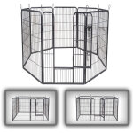 Zoomundo - parc enclos pour chiot - 8 panneaux - xxl