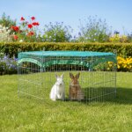Parc enclos ext�rieur grillage en m�tal pour lapin, poule, cochon d'inde taille s maison �t� 2528