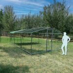 Animal valley - parc à poules - enclos 18m² Ø38mm 6x3x2, 25m - acier galvanisé Animal valley - parc à poules - enclos 18m² Ø38mm 6x3x2, 25m - acier galvanisé