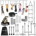 Parcours d'escalade accrobranche 10 0bstacles ninja - hypermotion - barres trap�ze - anneaux - sangle ...