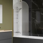 Pare - baignoire fl�t� ? 80 x 140 cm ? or bross� ? livia