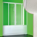 Idralite - pare baignoire h 150 mod. plutone 2 en acrylique 140 cm avec ouverture centrale