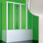 Idralite - pare - baignoire h 150 mod. plutone 2 en acrylique 70x170 cm avec ouverture centrale