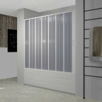 Idralite - pare - baignoire pliante en pvc blanc 170 cm lat�rale h 150 cm mod. flex