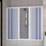 Idralite - pare - baignoire avec porte pliable en pvc h 150 mod. nina 150 cm ouverture centrale Idralite - pare - baignoire avec porte pliable en pvc h 150 mod. nina 150 cm ouverture centrale