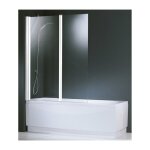 Novellini - pare - baignoire verre transparent - 2 vantaux - 150 x 120 cm - aurora
