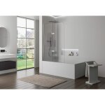 Bernstein - pare baignoire vitre de baignoire paroi et volet de baignoire en verre 6mm - 120x1400x6cm ...