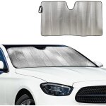 Pare - soleil pliable 130  65 cm, rflchissant les uv et la chaleur, bloque jusqu' 99 % de la chaleur ...