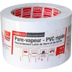 Pare - vapeur adhsif pvc rigide plasto pro - joint panneaux laine de verre et de roche - 75mm x 66m