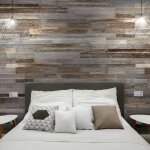 Wooden wall design - parement bois anthracite revtement mural bois 1m