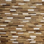Decoon - parement mix stone / wood - teck et pierre - 0, 08 m2