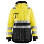 Parka hiver haute - visibilit� femme 4472 - jaune fluo / noir l