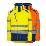 T2s - parka haute visibilit� recycl�e long life jaune / marine - l