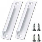 2 pices poigne blanc de porte coulissante poigne meuble en alliage d'aluminium poigne de fentres ...