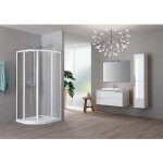 Parois 1 - 4 de rond riviera 2. 0 r 90x90 cm - profil�s blancs et verre transparent - novellini diffusion ...