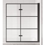 Badplaats - paroi baignoire berkan 80 x 140 cm noir - verre tran
