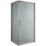 Idralite - parois cabine de douche angulaire coulissante verre opaque h 198 mod. alabama 75x75 cm carr� ...