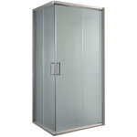 Idralite - parois cabine de douche angulaire coulissante verre opaque h 198 mod. alabama 80x80 cm carr ...