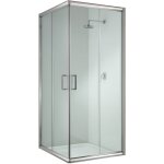 Idralite - parois cabine de douche angulaire coulissante verre transparent h 198 mod. alabama 80x80 cm ...