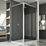 Idralite - parois cabine de douche coulissante rectangulaire verre transparent h 185 mod. replay duo ...