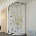 Idralite - parois cabine de douche coulissante verre opaque h 198 mod. evolution 90x90 cm carr