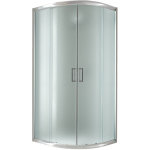 Parois cabine de douche demi - circulaire coulissante verre opaque h 198 mod. alabama 80x80 cm