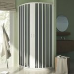 Idralite - parois cabine de douche demi - circulaire en pvc accord�on h 185 mod. sharp centrale 70x90 ...