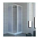 Idralite - parois cabine de douche en pvc h 185 cm mod. acquario 90x90 ouverture centrale
