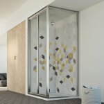 Idralite - parois cabine de douche verre transparent h 198 mod. urban duo p 80x90 ouv. 90 cm Idralite - parois cabine de douche verre transparent h 198 mod. urban duo p 80x90 ouv. 90 cm