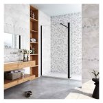 Aica paroi de douche 130 + 30x200cm paroi de douche � l'italienne avec un retour pivotant 30cm en 8mm ...