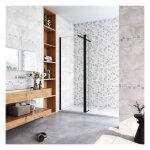 Aica paroi de douche 50 + 40x200cm paroi de douche � l'italienne avec un retour pivotant 40cm en 8mm ...