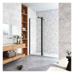 Aica paroi de douche 60 + 30x200cm paroi de douche  l'italienne avec un retour pivotant 30cm en 8mm ...