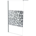 Ondee - zen - paroi de douche alea - verre tremp 10mm - srigraphie miroir - 100x200cm