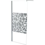 Ondee - zen - paroi de douche alea - verre tremp 10mm - srigraphie miroir - 80x200cm