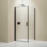 Paroi de douche d'angle en verre véritable nano de 8mm nt416 - en option : couleur des profilés et dimensions ... Paroi de douche d'angle en verre véritable nano de 8mm nt416 - en option : couleur des profilés et dimensions ...