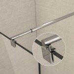 Barre de stabilisation paroi de douche 700 - 1200mm extensible barre de fixation ronde pour un verre ...