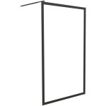 Ondee - zen - paroi de douche cadrea - finition noir mat - verre trempé 8mm - 120x200cm Ondee - zen - paroi de douche cadrea - finition noir mat - verre trempé 8mm - 120x200cm