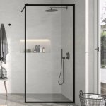 Kassandra - paroi de douche fixe fresh perimetral finition noir mat 120 cm Kassandra - paroi de douche fixe fresh perimetral finition noir mat 120 cm