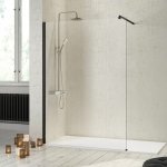 Kassandra - paroi de douche fixe fresh avec profil noir mat 90 cm Kassandra - paroi de douche fixe fresh avec profil noir mat 90 cm