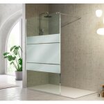 Kassandra - paroi de douche fixe fresh verre sérigraphié 80 cm Kassandra - paroi de douche fixe fresh verre sérigraphié 80 cm