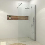 Sanycces - paroi de douche fixe single chromé - 80 cm Sanycces - paroi de douche fixe single chromé - 80 cm
