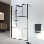 Cuisibane - paroi de douche industrielle noire atelia 110 cm