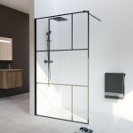 Cuisibane - paroi de douche industrielle noire atelia 120 cm Cuisibane - paroi de douche industrielle noire atelia 120 cm