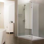 Cuisibane ? paroi de douche italienne 110 cm + 40 cm x 200 cm ? verre tremp� 8 mm anticalcaire ? syst�me ...