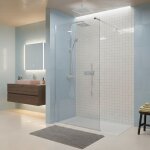 Paroi de douche italienne clear - 110 x 195 cm - chrome - linea