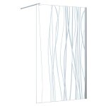 Vente - unique ? paroi de douche � l'italienne 140x200cm ? verre tremp� 6mm s�rigraphi� ? aluminium chrom� ...