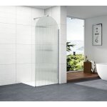 Paroi de douche italienne fl�t�e - 110 x 195 cm - chrome - siena