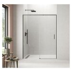 Paroi de douche twenty black fixe + coulissant avec fermeture amortie soft - close mesure: 135 - 140 ... Paroi de douche twenty black fixe + coulissant avec fermeture amortie soft - close mesure: 135 - 140 ...