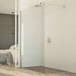 Idralite - paroi douche en verre transparent 8 mm h 198 mod walk in lato 80 cm