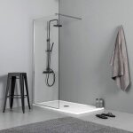 Kiamami valentina ? paroi de douche walk - in 110 cm ? verre tremp� 6 mm ? hauteur 190 cm ? profil� chrom� ...